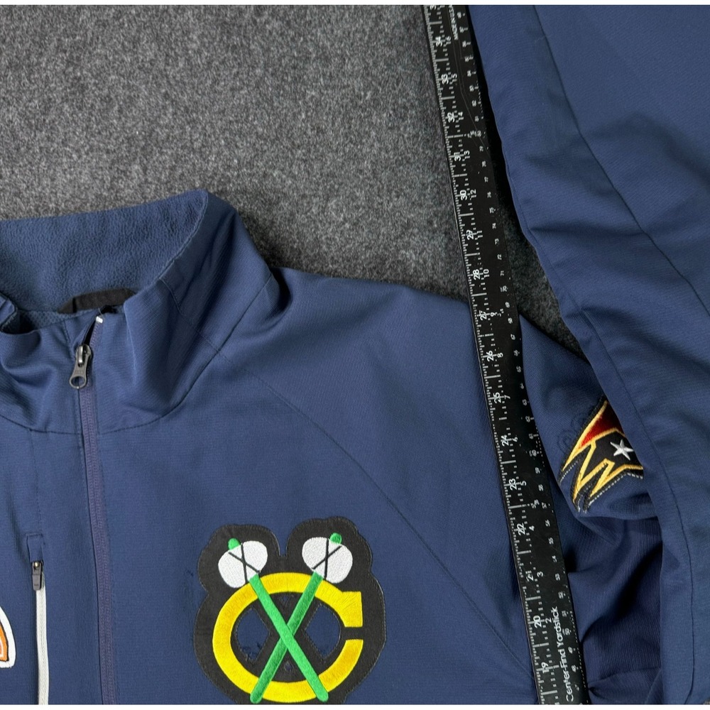 Bauer Team Chicago Blackhawks Indiana Fuel Embroidered Full Zip Jacket Mens XL - Picture 12 of 13
